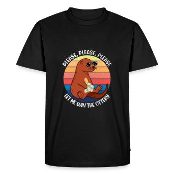 Drôle de chemise la loutre pour les amants loutre - T-shirt Premium bio Homme - noir - Devant - Nico (187cm)