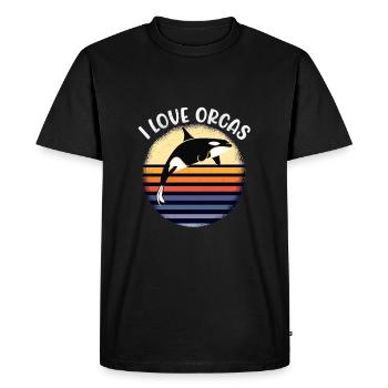 Orca killer whale saying for orca lovers - Men's Premium Organic T-Shirt - black - Front - Nico (187cm)