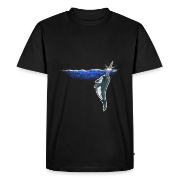 Narwhal narwhals - Men's Premium Organic T-Shirt - black - Front - Nico (187cm)