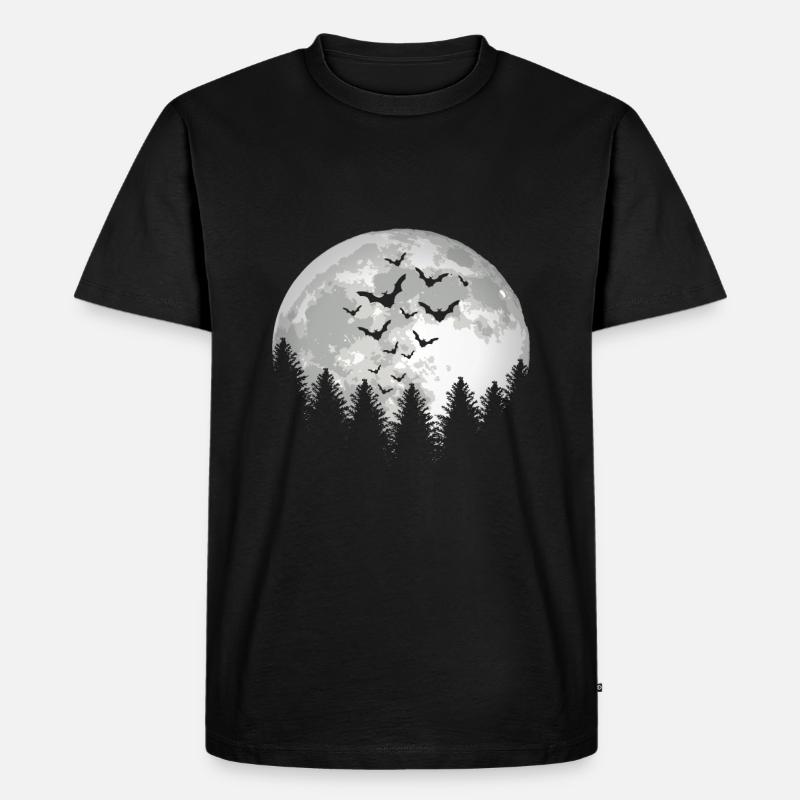 Fledermäuse Halloween - Männer Premium Bio T-Shirt - Schwarz