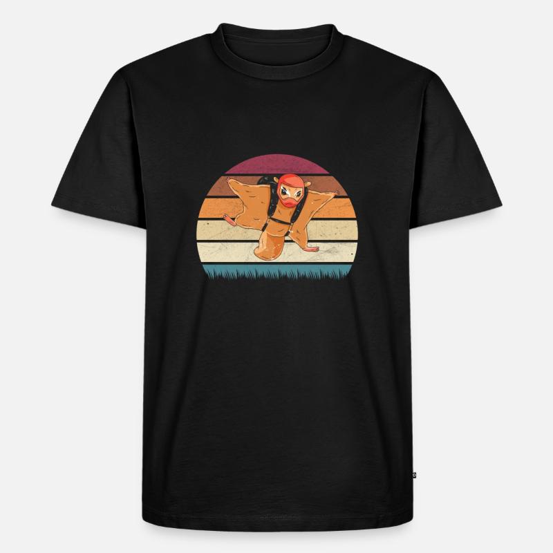 Gleithörnchen - Männer Premium Bio T-Shirt - Schwarz