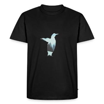 Pingouin pingouins pôle sud - T-shirt Premium bio Homme - noir - Devant - Nico (187cm)