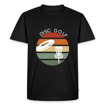 Cadeau de golf de disque - T-shirt Premium bio Homme - noir - Devant - Nico (187cm)
