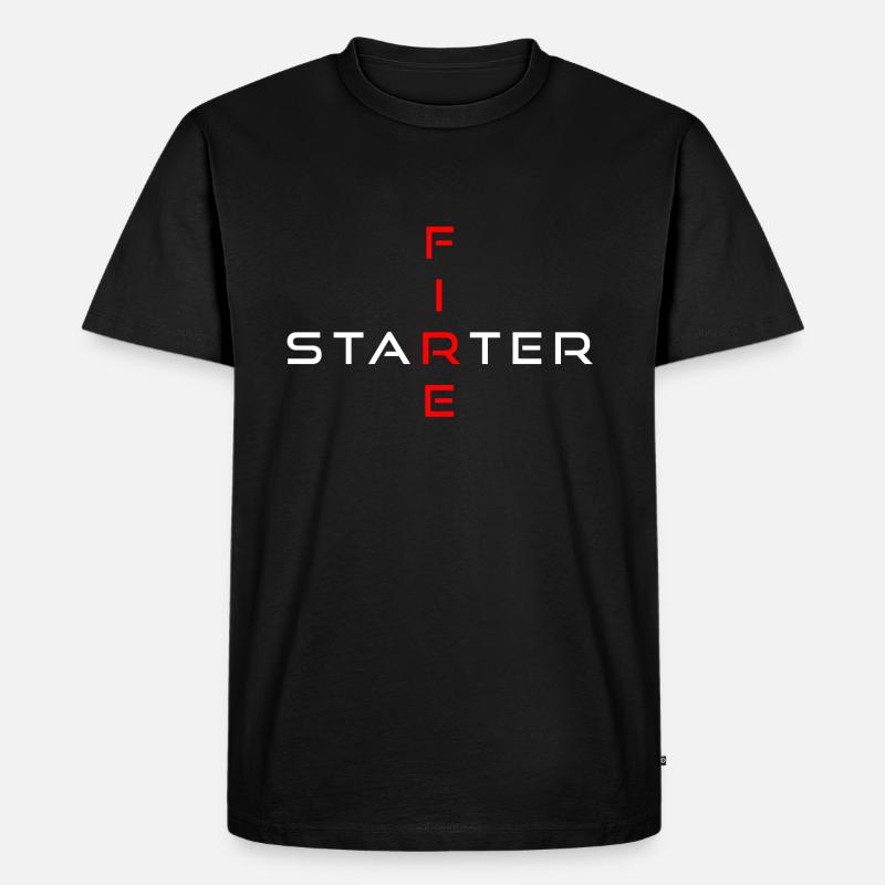 Fire Starter - Männer Premium Bio T-Shirt - Schwarz
