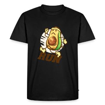 RUN ! Avocado im Fitness, Healthy Lifestyle <3 - T-shirt Premium bio Homme - noir - Devant - Nico (187cm)
