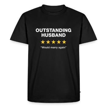 Un mari exceptionnel se remarierait - T-shirt Premium bio Homme - noir - Devant - Nico (187cm)