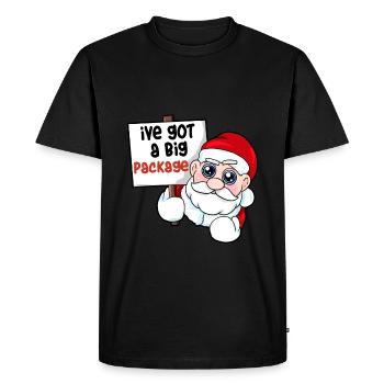 J’ai un gros paquet. - T-shirt Premium bio Homme - noir - Devant - Nico (187cm)