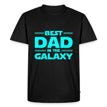 best dad in the galaxy - T-shirt Premium bio Homme - noir - Devant - Nico (187cm)