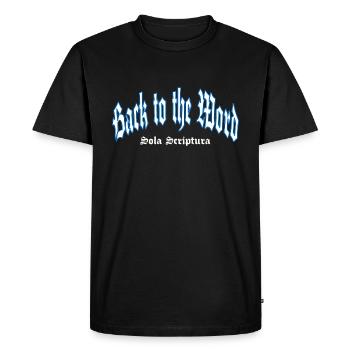 Retour à Dieu - Église et Église de Dieu - T-shirt Premium bio Homme - noir - Devant - Nico (187cm)