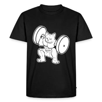 Fitness Fitness Entraîneur Gym - T-shirt Premium bio Homme - noir - Devant - Nico (187cm)