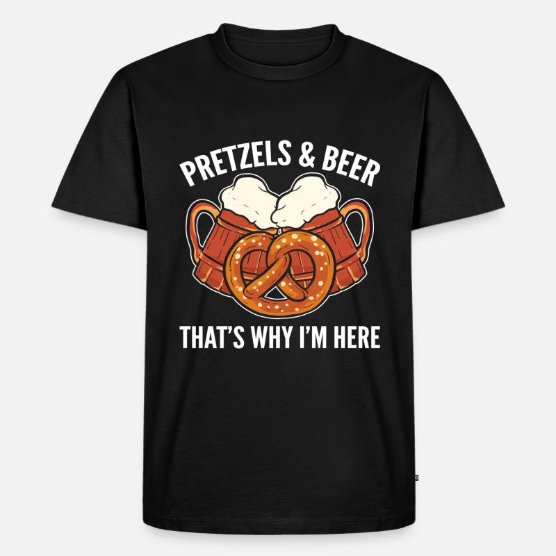 Brezel - Männer Premium Bio T-Shirt - Schwarz