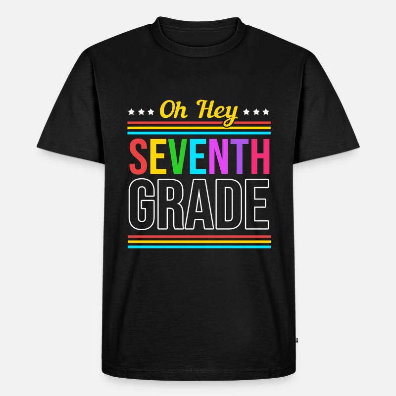 7. Klasse - Männer Premium Bio T-Shirt - Schwarz