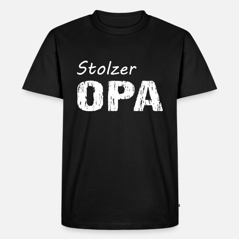 Opa - Männer Premium Bio T-Shirt - Schwarz