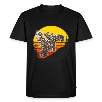 motocross quad motorcycle cross motorcycles quad - Men's Premium Organic T-Shirt - black - Front - Nico (187cm)