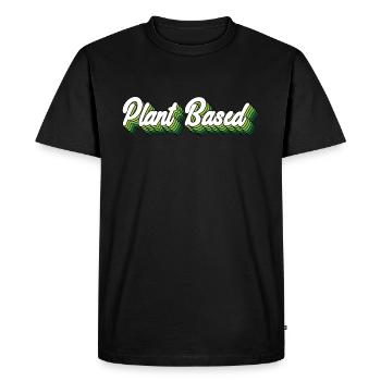 Plant Based - Men's Premium Organic T-Shirt - black - Front - Nico (187cm)
