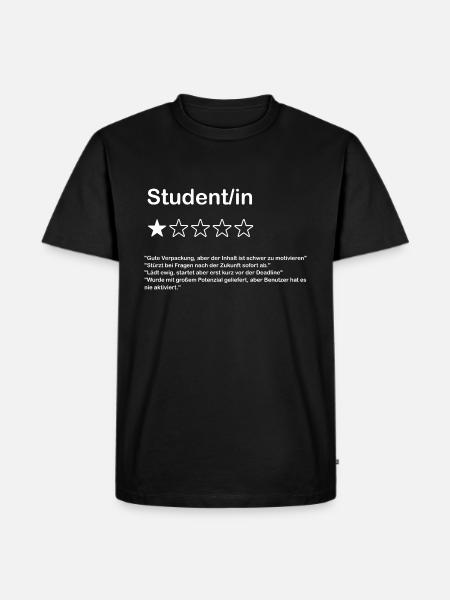 Étudiant - drôle 1 étoile - T-shirt Premium bio Homme - noir