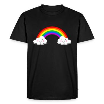 Rainbow | LGBT Rainbow - T-shirt Premium bio Homme - noir - Devant - Nico (187cm)