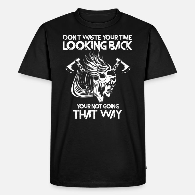 Vikings Wikinger Viking Statement - Männer Premium Bio T-Shirt - Schwarz