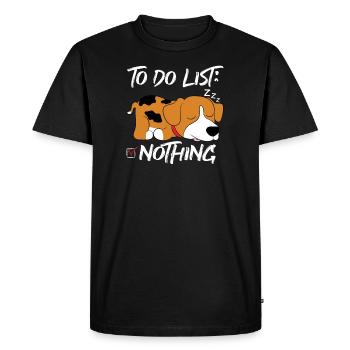 To do list nothing dog cute gift - Men's Premium Organic T-Shirt - black - Front - Nico (187cm)
