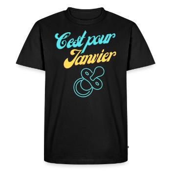 Une Nouvelle Année, Une Nouvelle Vie : Bébé Arrive - T-shirt Premium bio Homme - noir - Devant - Nico (187cm)