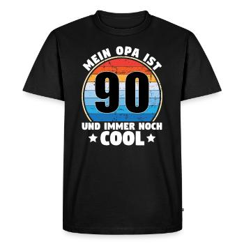 My Grandpa Is 90 And Still Cool 1934 - Men's Premium Organic T-Shirt - black - Front - Nico (187cm)