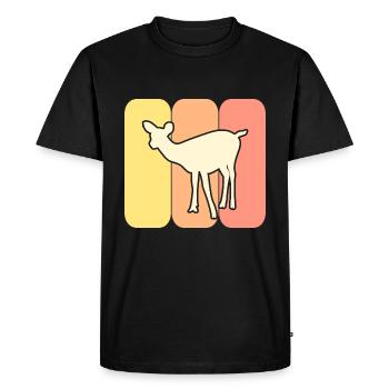 Roe deer wildlife - Men's Premium Organic T-Shirt - black - Front - Nico (187cm)