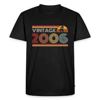 2006 Édition Limitée Tenue d’Anniversaire 2006 Vintag - T-shirt Premium bio Homme - noir - Devant - Nico (187cm)
