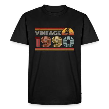 1990 Limited Edition Birthday Outfit 1990 vintag - Men's Premium Organic T-Shirt - black - Front - Nico (187cm)