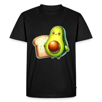 Avocado Toast - Men's Premium Organic T-Shirt - black - Front - Nico (187cm)