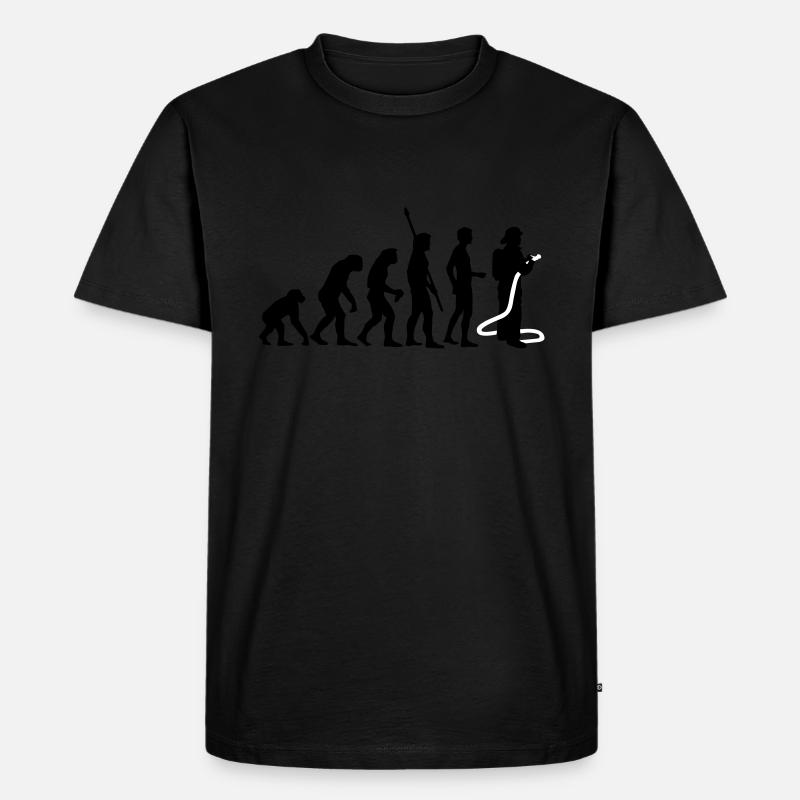 evolution_feuerwehr_b_2c - Männer Premium Bio T-Shirt - Schwarz