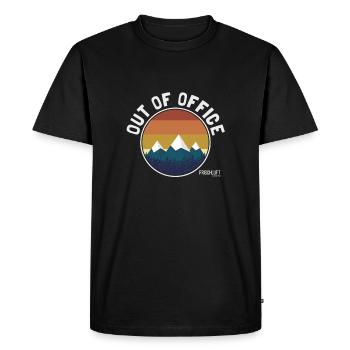 Out Of Office Frischluft black - Men's Premium Organic T-Shirt - black - Front - Nico (187cm)