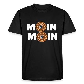 Moin Moin! - T-shirt Premium bio Homme - noir - Devant - Nico (187cm)