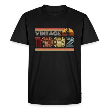 1982 Limited Edition Birthday Outfit 1982 vintag - Men's Premium Organic T-Shirt - black - Front - Nico (187cm)