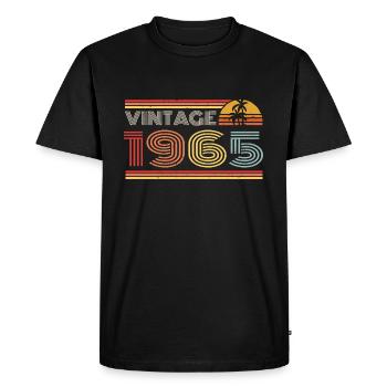 1965 Limited Edition Geburtstag Outfit 1965 vintag - Männer Premium Bio T-Shirt - Schwarz - Vorne - Nico (187cm)