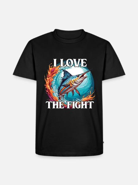 Springender Marlin Hochseefischen Tiefseefischen - Männer Premium Bio T-Shirt - Schwarz
