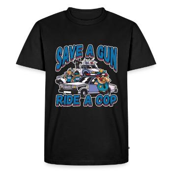 Law Enforcment Design for a Police Officer - Men's Premium Organic T-Shirt - black - Front - Nico (187cm)