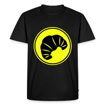 Croissant icon - Men's Premium Organic T-Shirt - black - Front - Nico (187cm)