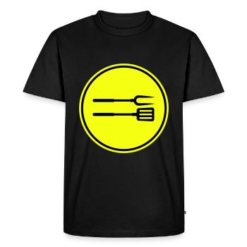 Grilles tongs Grill Symbole - T-shirt Premium bio Homme - noir - Devant - Nico (187cm)