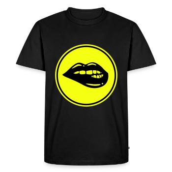 Symbole de lèvre - T-shirt Premium bio Homme - noir - Devant - Nico (187cm)