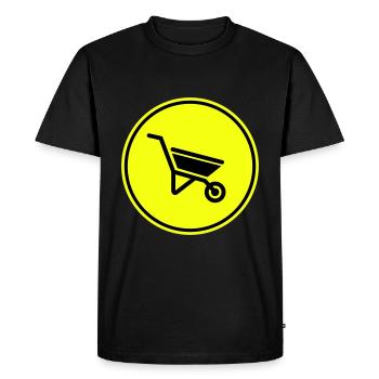 Symbole de brouette - T-shirt Premium bio Homme - noir - Devant - Nico (187cm)
