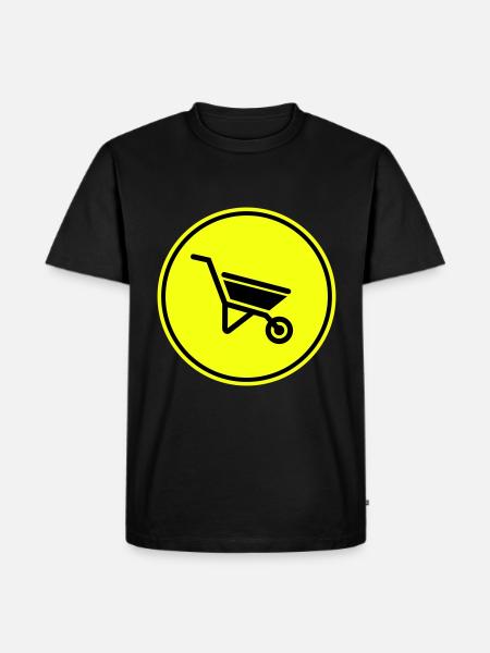 Wheelbarrow symbol - Men's Premium Organic T-Shirt - black
