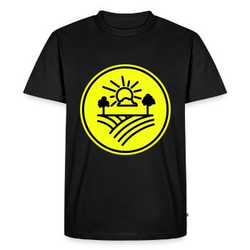 Farm Farmer - Men's Premium Organic T-Shirt - black - Front - Nico (187cm)