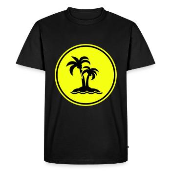 symbole de l’île de palmier - T-shirt Premium bio Homme - noir - Devant - Nico (187cm)