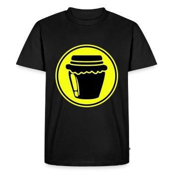 Abeille symbole miel - T-shirt Premium bio Homme - noir - Devant - Nico (187cm)