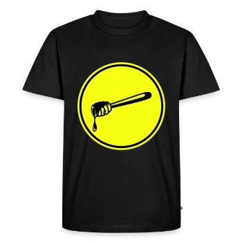 Stick chisel symbol beekeeper - Men's Premium Organic T-Shirt - black - Front - Nico (187cm)