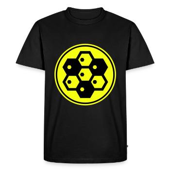 Beekeeper symbol - Men's Premium Organic T-Shirt - black - Front - Nico (187cm)