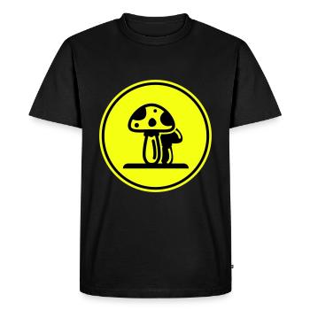 Mushrooms Symbol - Men's Premium Organic T-Shirt - black - Front - Nico (187cm)