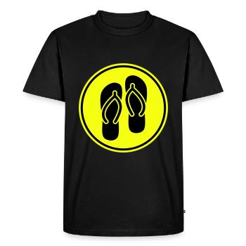 Flip-flops icon - Men's Premium Organic T-Shirt - black - Front - Nico (187cm)