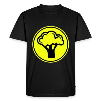Légumes au brocoli - T-shirt Premium bio Homme - noir - Devant - Nico (187cm)