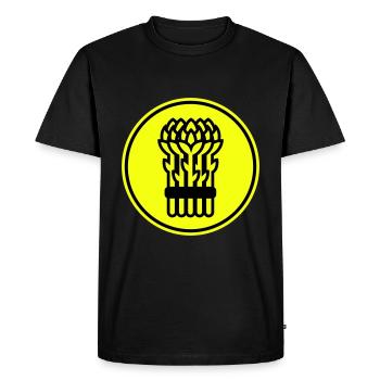 Asparagus icon circle - Men's Premium Organic T-Shirt - black - Front - Nico (187cm)